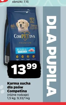 Karma sucha dla psów Competina promocja w Netto