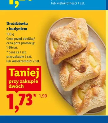 Drożdżówka z budyniem Piekarnia Lidla promocja w Lidl