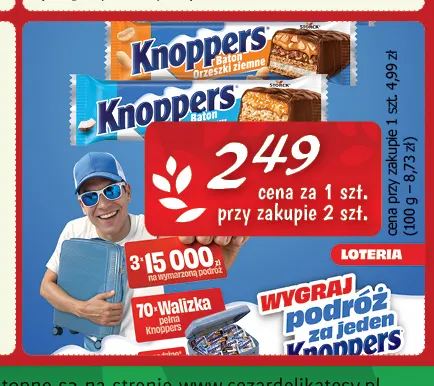 Baton Knoppers klasyczny promocja w CEZAR Delikatesy