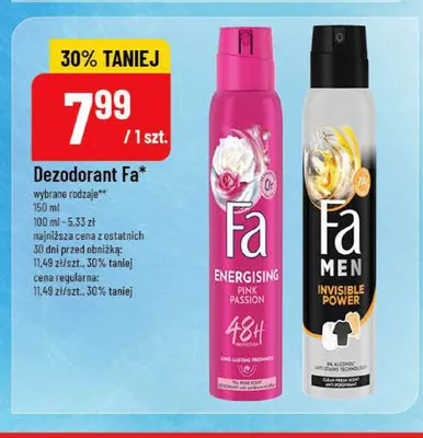 Dezodorant Fa Men Invisible Power promocja w POLOmarket