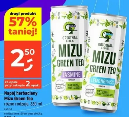 Napój herbaciany Mizu Green Tea Jasmine promocja w Dealz
