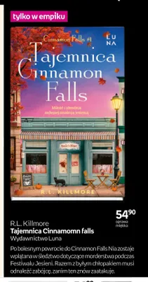Książka Tajemnica Cinnamomn falls R.L. Killmore promocja w Empik