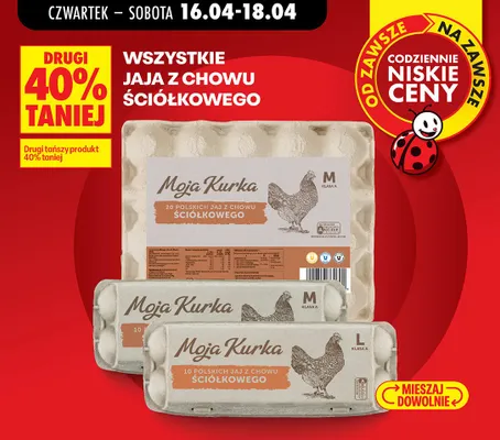 Jaja z chowu ściółkowego promocja w Biedronka
