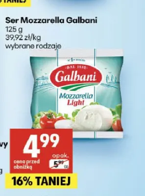 Ser mozzarella Galbani promocja w Delikatesy Centrum