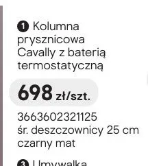 Kolumna prysznicowa Cavally z baterią termostatyczną promocja w Castorama
