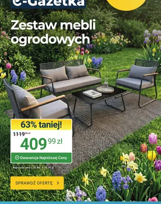 Zestaw mebli ogrodowych promocja w ERLI