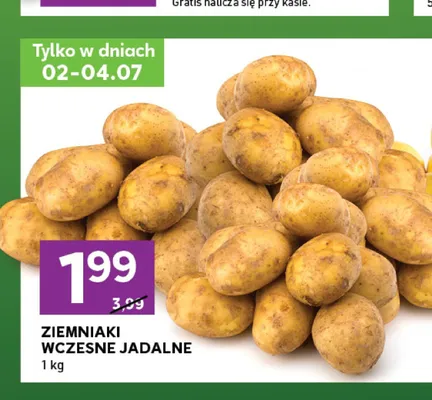 Ziemniaki wczesne jadalne promocja w Stokrotka