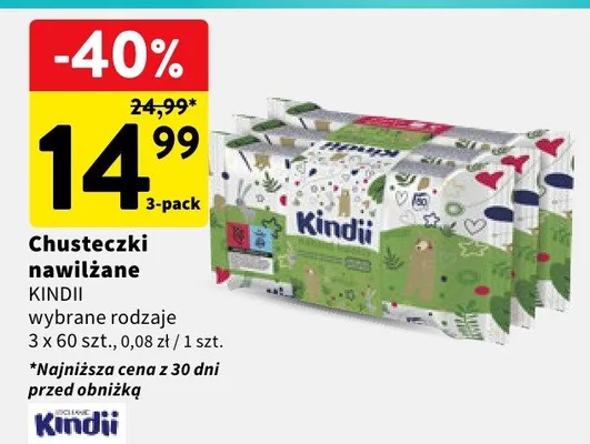 Chusteczki nawilżane promocja w Intermarche