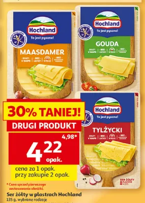 Ser tylżycki w plastrach Hochland promocja w Auchan