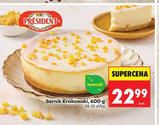 Sernik Krakowski PRÉSIDENT promocja w Biedronka