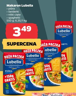 Makaron nitki cięte Lubella promocja w Netto