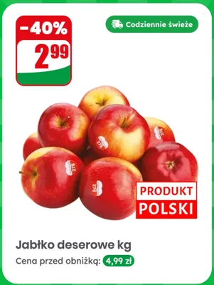 Jabłko deserowe polskie promocja w Dino