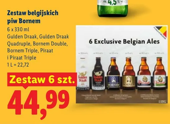 Zestaw belgijskich piw Bornem promocja w Lidl