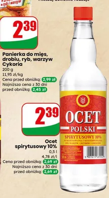 Ocet spirytusowy 10% promocja w Dino