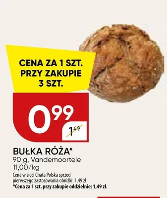 Bułka róża promocja w Chata Polska