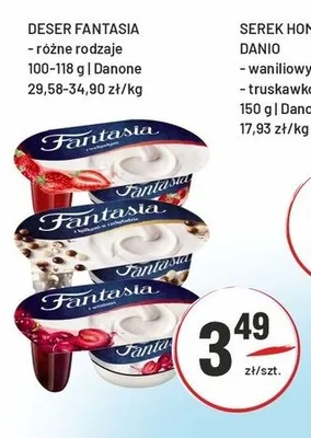 Deser Fantasia Danone promocja w Sedal