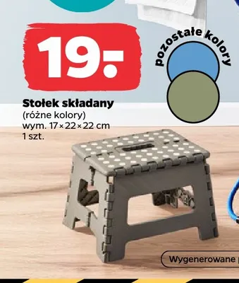 Stołek składany Aquantic promocja w Netto