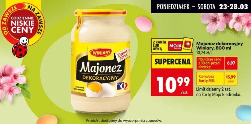 Majonez dekoracyjny promocja w Biedronka