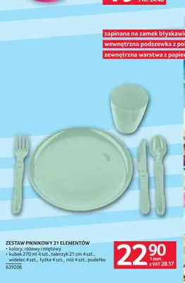Zestaw piknikowy 21 elementów promocja w Selgros