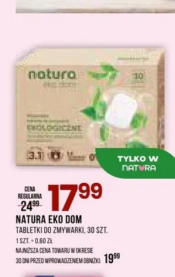 Tabletki do zmywarki Natura Eko Dom promocja w Drogerie Natura