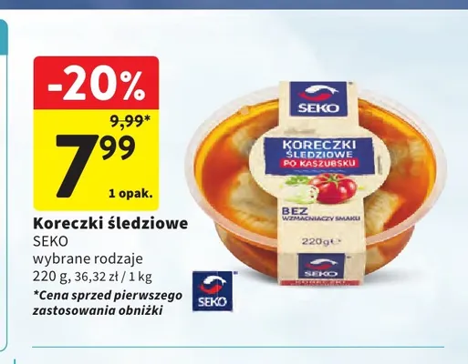Koreczki śledziowe Seko promocja w Intermarche