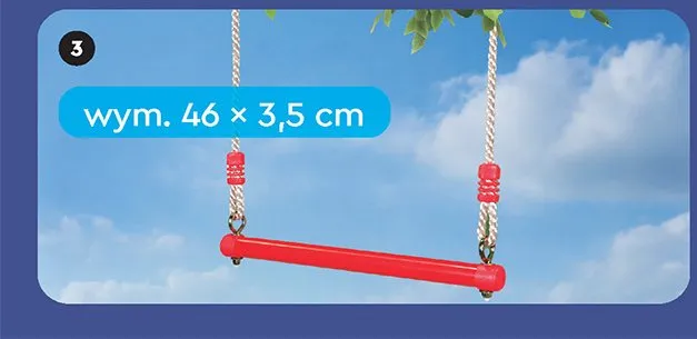 Huśtawka trapez gimnastyczny 46x3,5cm promocja w Biedronka