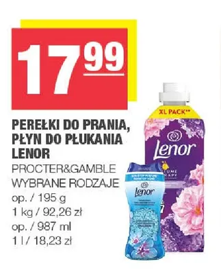 Perełki do prania Lenor promocja w SPAR