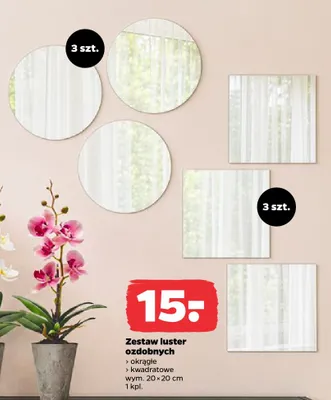 Zestaw luster ozdobnych promocja w Netto