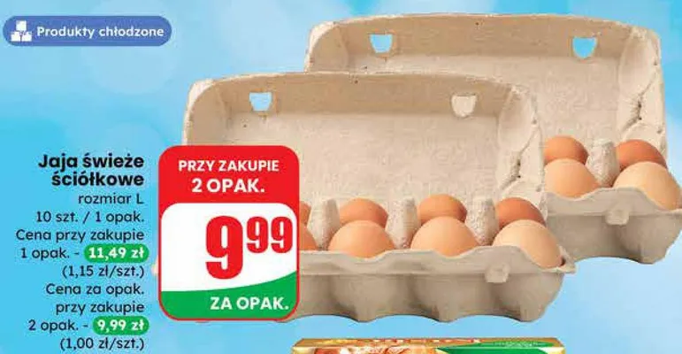 Jaja świeże ściółkowe rozmiar L promocja w Dino