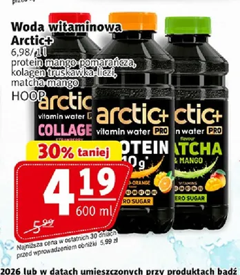Woda witaminowa Arctic+ matcha-mango promocja w Prim Market