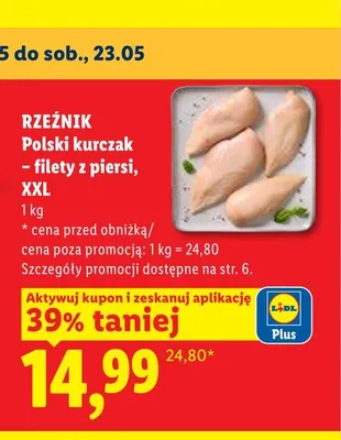Filety z piersi kurczaka Rzeźnik XXL polskie promocja w Lidl