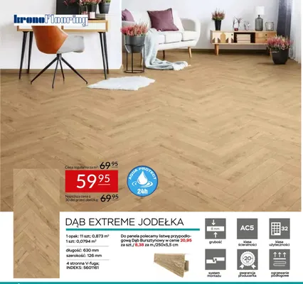 Listwa przypodłogowa Dąb Bursztynowy Kronoflooring promocja w Abra Meble