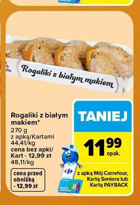 Rogaliki z białym makiem promocja w Carrefour