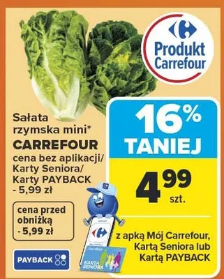 Sałata rzymska mini Carrefour promocja w Carrefour Market