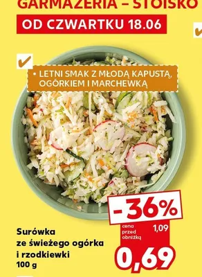 Surówka ze świeżego ogórka i rzodkiewki promocja w Kaufland