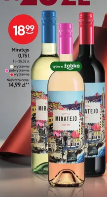 Wino różowe półwytrawne Miratejo promocja w Żabka