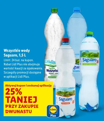 Woda wszystkie rodzaje promocja w Lidl