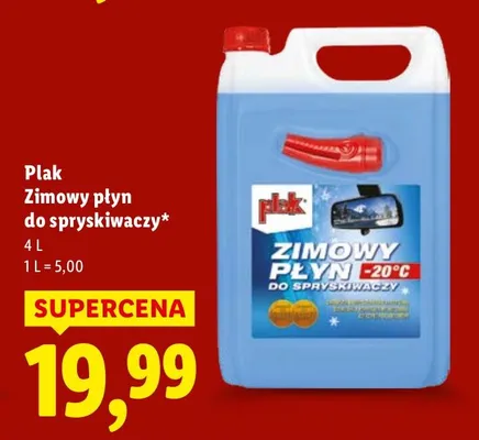 Płyn zimowy do spryskiwaczy Płak Zimowy płyn do spryskiwaczy promocja w Lidl