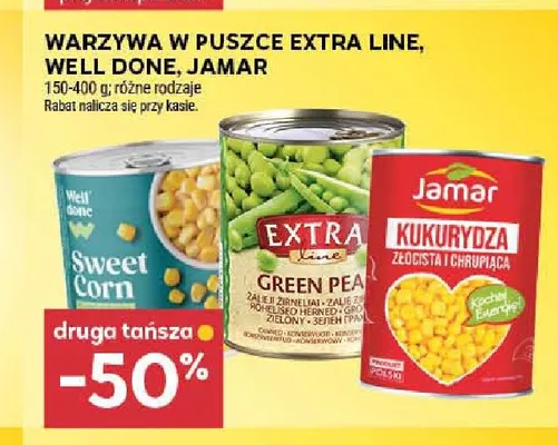 Warzywa w puszce Extra Line, Well Done, Jamar promocja w Stokrotka