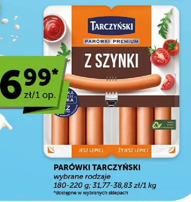 Parówki z szynki wybrane rodzaje promocja w ABC