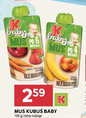 Mus po 4 miesiącu Kubuś Baby promocja w Stokrotka