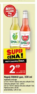Napój gazowany oranżada SMAQI 330 ml promocja w Twój Market