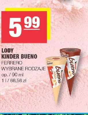 Lody Kinder Bueno promocja w SPAR