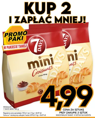 Rogaliki 7 Days Mini z nadzieniem kakaowym promocja w Kupiec