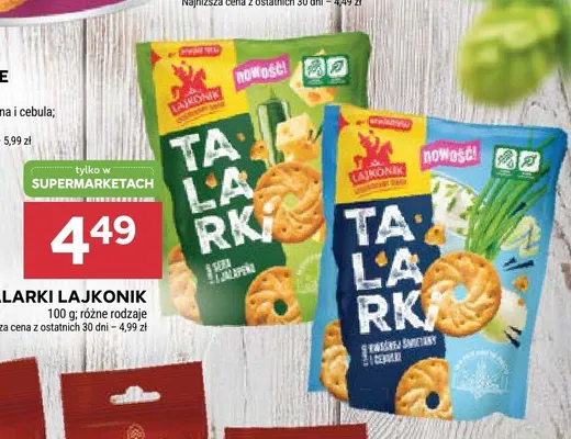 Talarki Lajkonik kwaśna śmietana i cebula promocja w Stokrotka