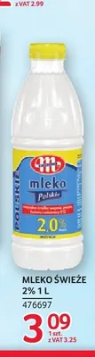 Mleko świeże 2% Polskie Mlekovita promocja w Selgros