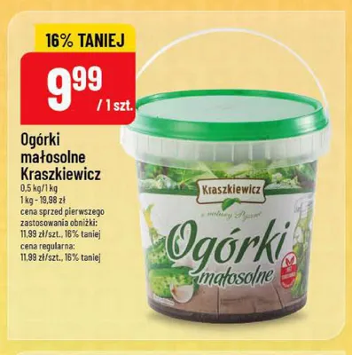 Ogórki małosolne Kraszkiewicz promocja w POLOmarket