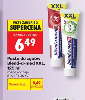 Pasta do zębów Blend-a-med Complete Clean XXL promocja w Biedronka