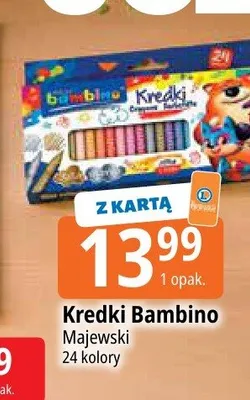 Kredki Bambino Majewski 24 kolory promocja w Leclerc
