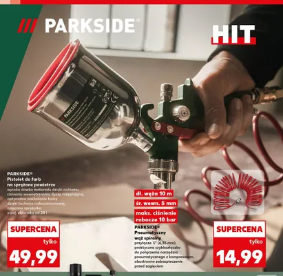 Pistolet do farb na sprężone powietrze PARKSIDE promocja w Kaufland
